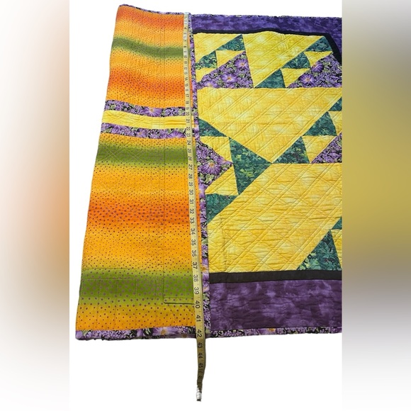 One of a Kind Handmade Wall Hanging, Lap Quilt, Baby Quilt, Table Top 42”x40” - Picture 9 of 11